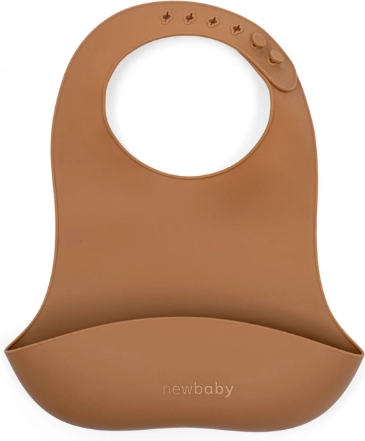 Silikone hagesmæk New Baby brun
