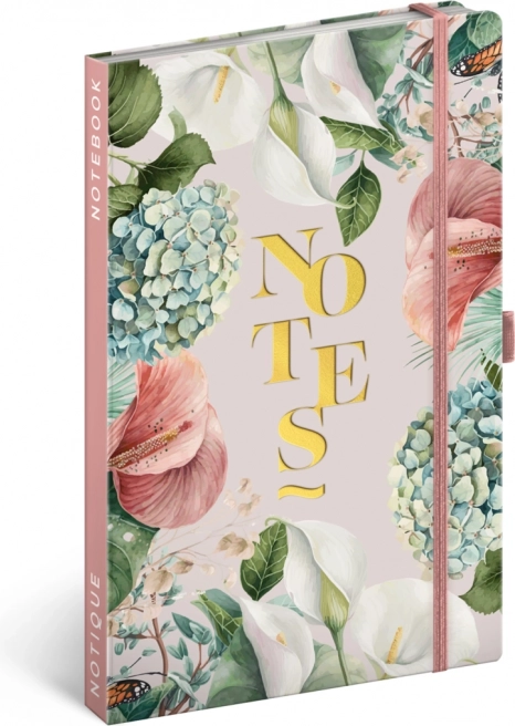 NOTIQUE linjeret notesbog lilje 13 × 21 cm
