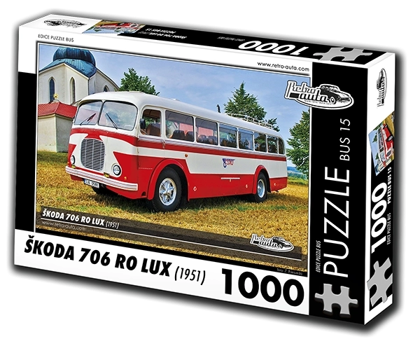 Puslespil Retro-Biler Škoda 706 RO Lux 1951 1000 brikker