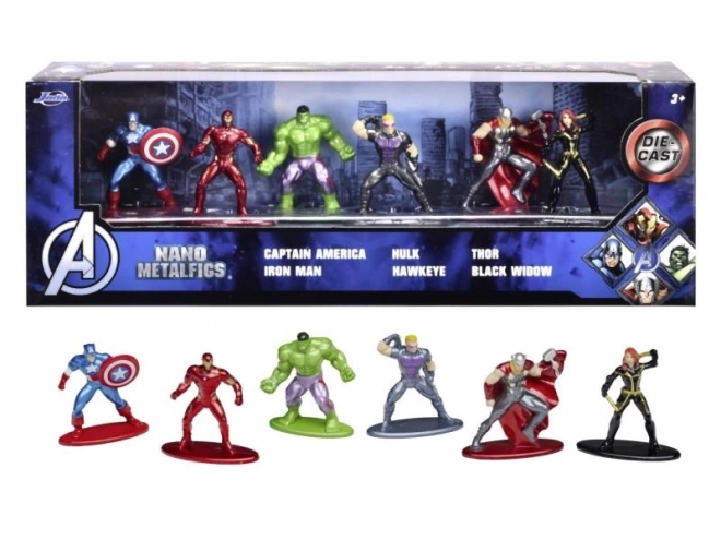 Metalfigurer JADA MARVEL AVENGERS, 6 stk., 4 cm