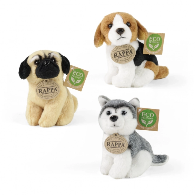 Plys-hund siddende 13 cm ECO-FRIENDLY