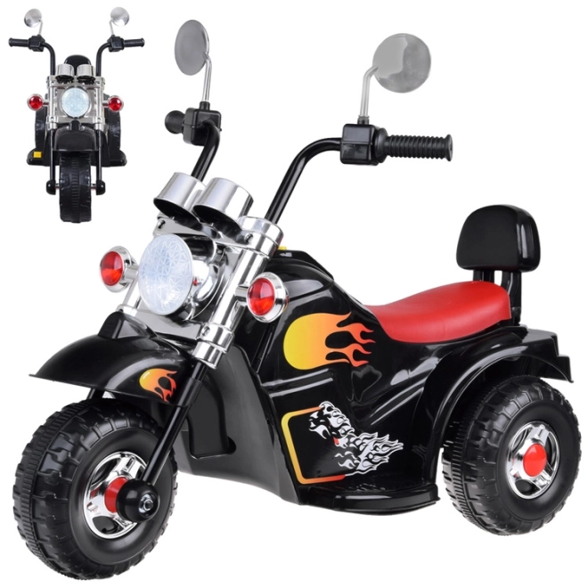 Børnemotorcykel på batteri med effekter