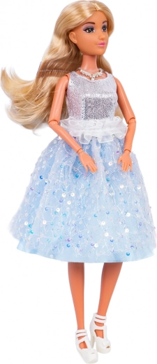 Glitrende kjole og elegante accessories