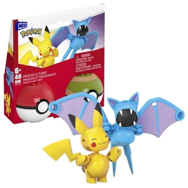 Mega Pokémon Pokéball - Pikachu og Zubat