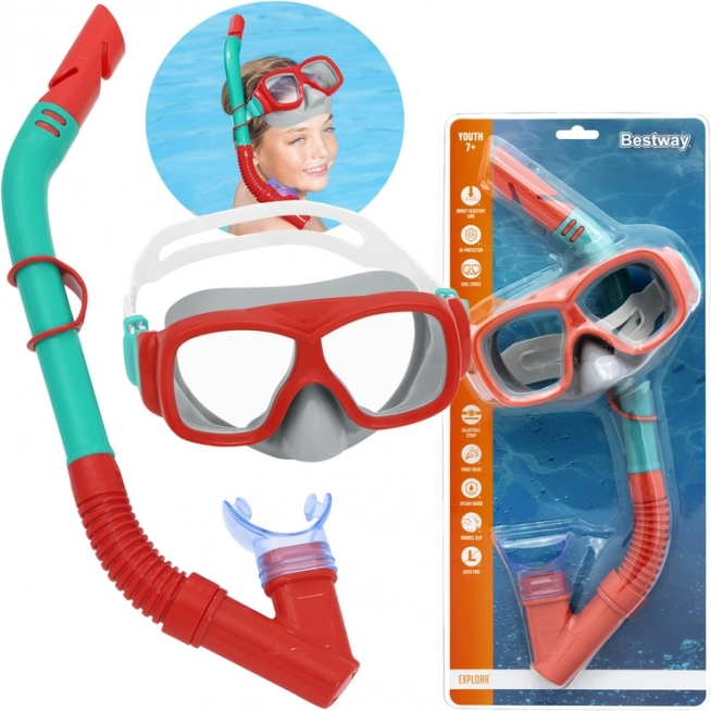 Bestway Hydro Swim snorkelsæt til børn 7+ – Rød