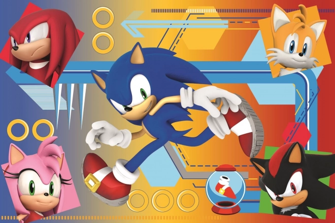 Puslespil Sonic 60 brikker Sonic i aktion