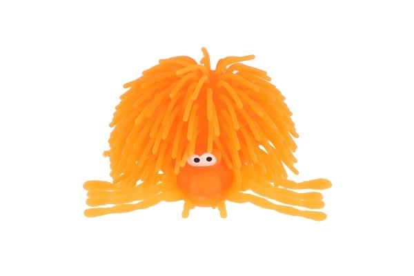 Antistress edderkop bold silikone 10 cm med lys 6 farver i pose 16 stk i boks