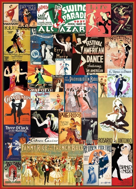 Puzzle EUROGRAPHICS vintage plakater fra balsale 1000 brikker