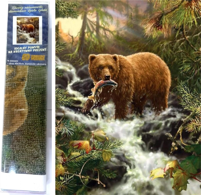 Norimpex Diamantmaling Bjørn på jagt 30x40cm