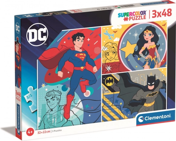 Puslespil 3×48 brikker DC Comics