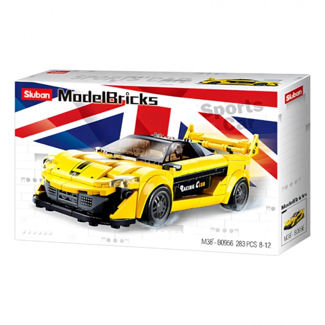Sluban Modelklodser M38-B0956 Gul engelsk sportsvogn