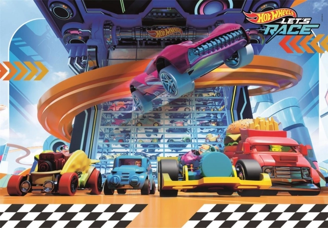 Puslespil 104 brikker HOT WHEELS Super Kolor