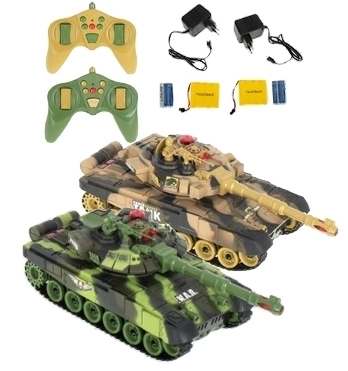 Sæt af RC T90 fjernstyrede kampvogne