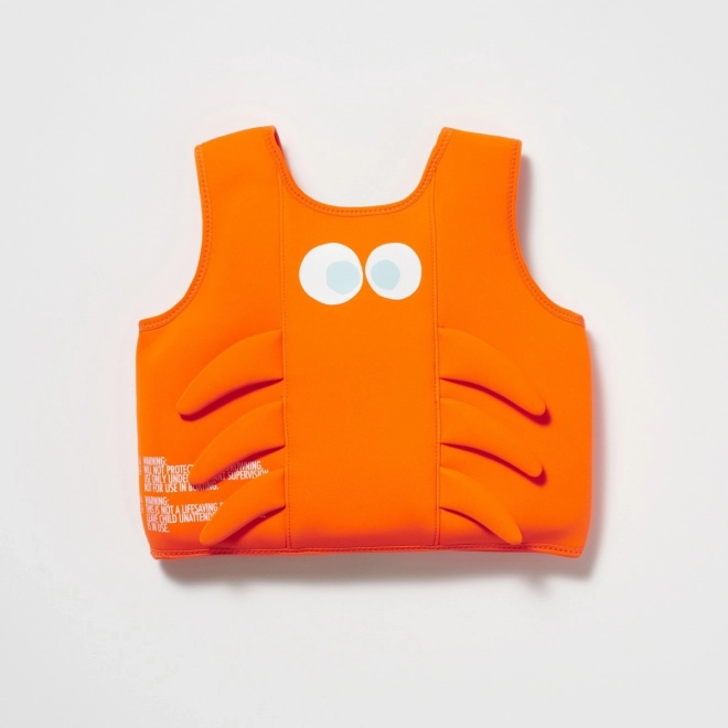 Svømmevest (3-6 år) - Sonny the Sea Creature Neon Orange