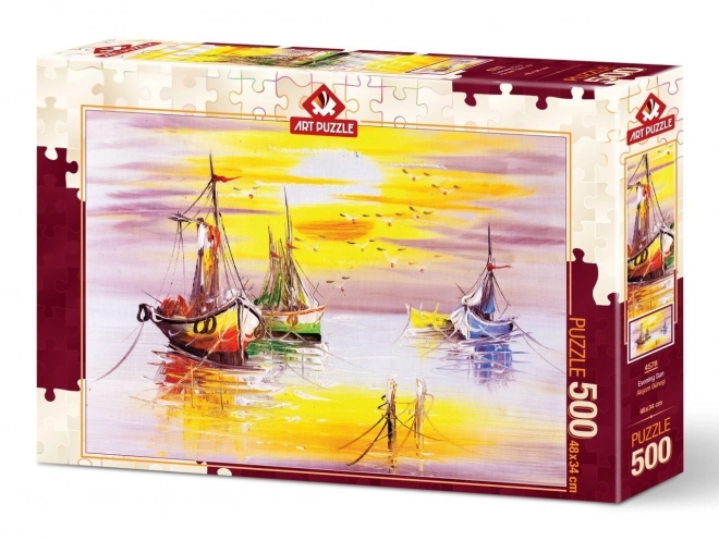 ART PUZZLE Puslespil Solnedgang 500 brikker