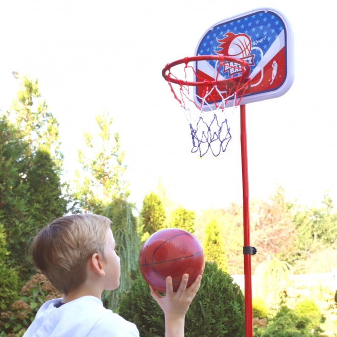 Basketballsæt WOOPIE med stander og bold