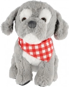 plysbamse hund Azorek grå 26 cm