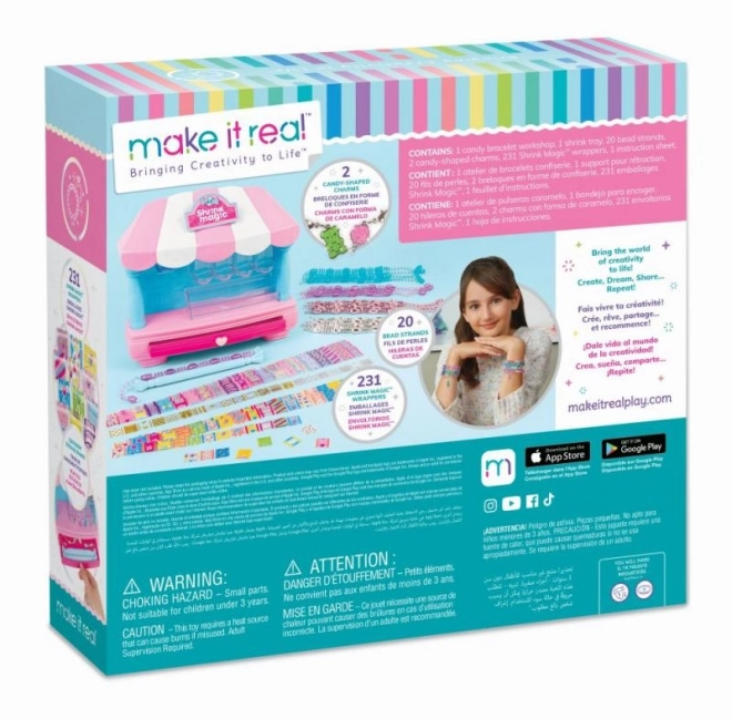 Sæt til fremstilling af armbånd Shrink Magic Candy Shop