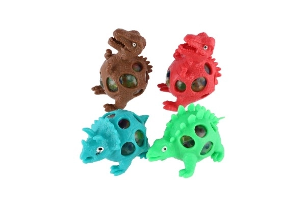Dinosaurus antistress klemmeslim 7x5cm 4 farver i pose