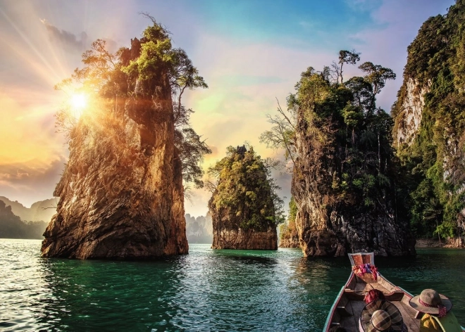 Puslespil 1000 brikker Tre klipper i Cheow, Thailand