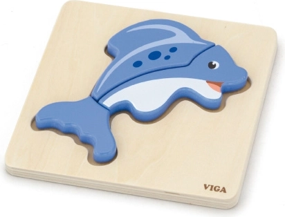 Træpuslespil indsætning delfin VIGA