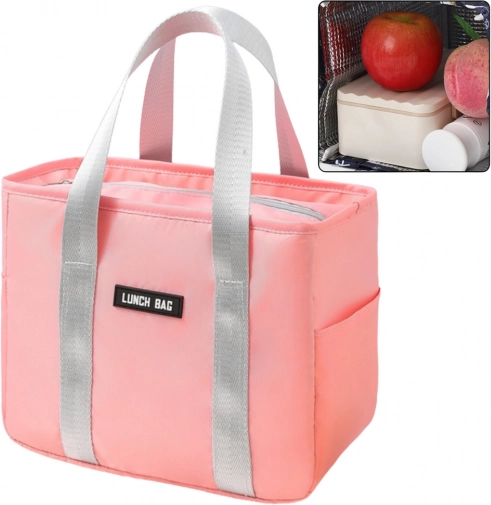 Isoleret madtaske lyserød 24 cm