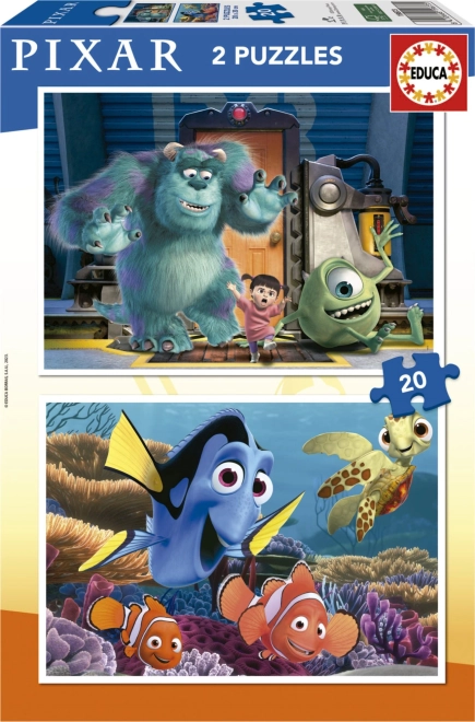 Børnepuslespil Disney Pixar 2x20 Brikker
