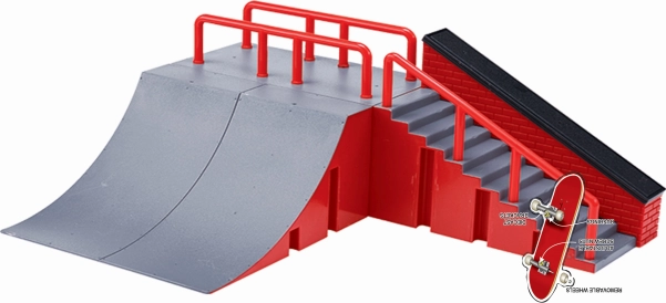 Sæt Fingerboard med rampe og trapper