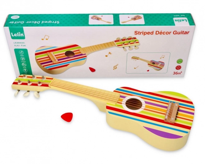 Regnbuefarvet træ seksstrenget guitar