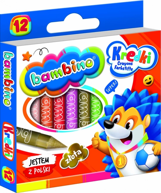 Grafitfarvede vokskridt Bambino - 12 stykker