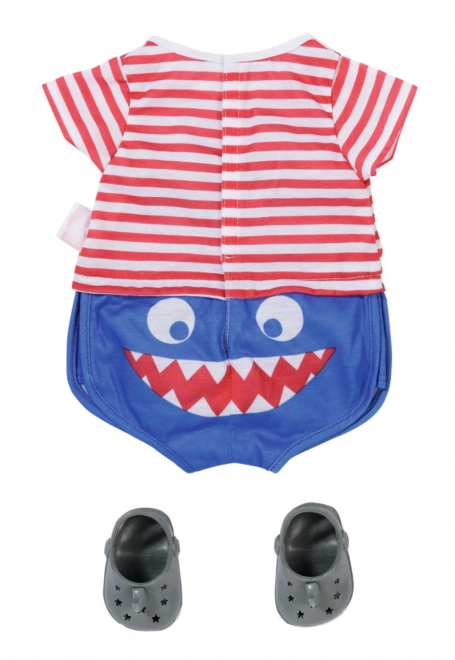 BABY born Pyjamasæt og hjemmesko, blå, 43 cm