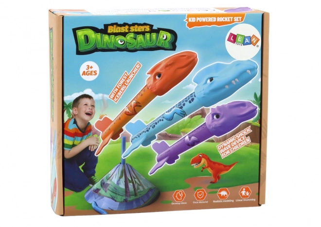 Raketskydespil Dinosaurer Skov Farverig Pumpe