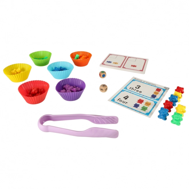 Montessori børnespil lær at tælle 61 dele - Bjørne