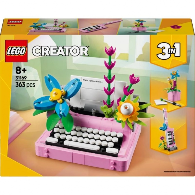 Byggesæt til børn - Skrivemaskine med blomster LEGO Creator 3-i-1