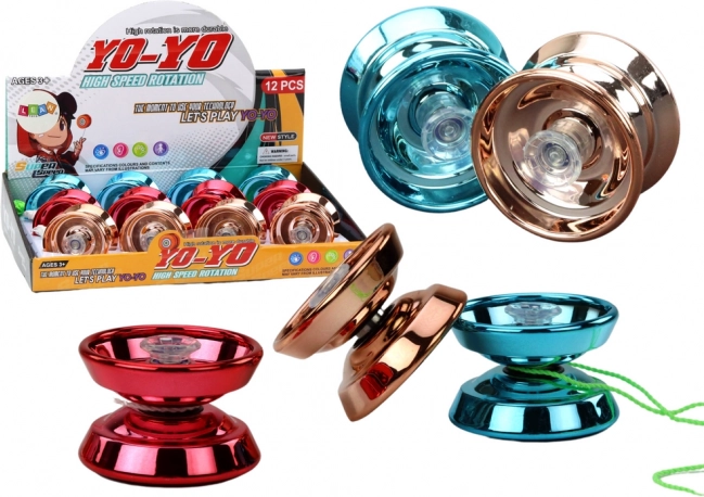 Yoyo aluminiums Classic Jojo blå guld rød
