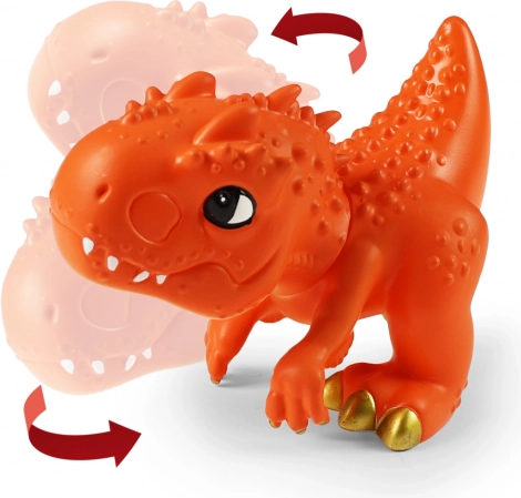 Oransje dinosaur 14 cm