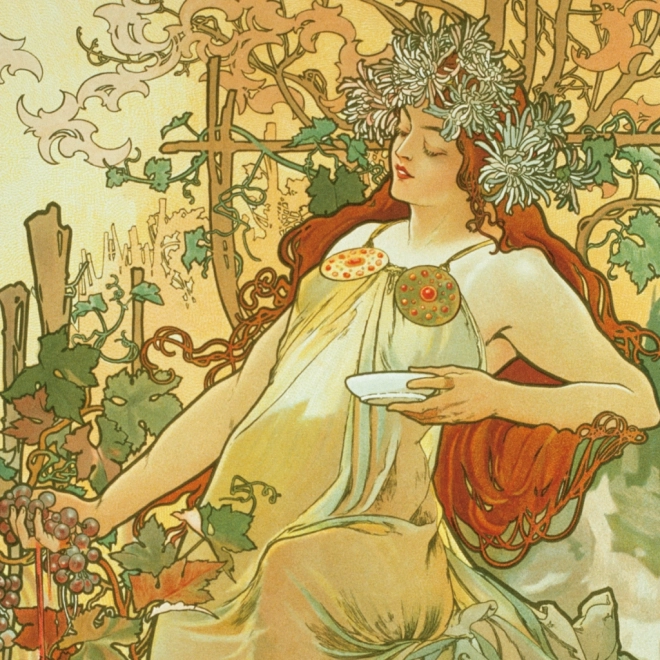 Notesblok Kalender Alfons Mucha 2026