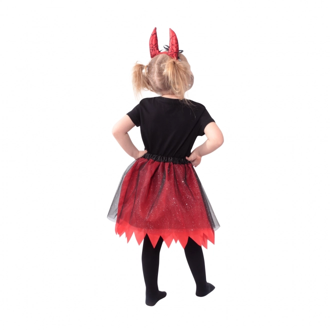 Børnekostume djævle tutu nederdel med pandebånd