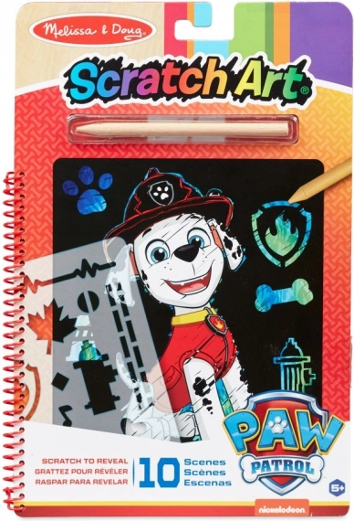 Melissa & Doug PAW PATROL skrabekunst – Marshall, kreativ blok