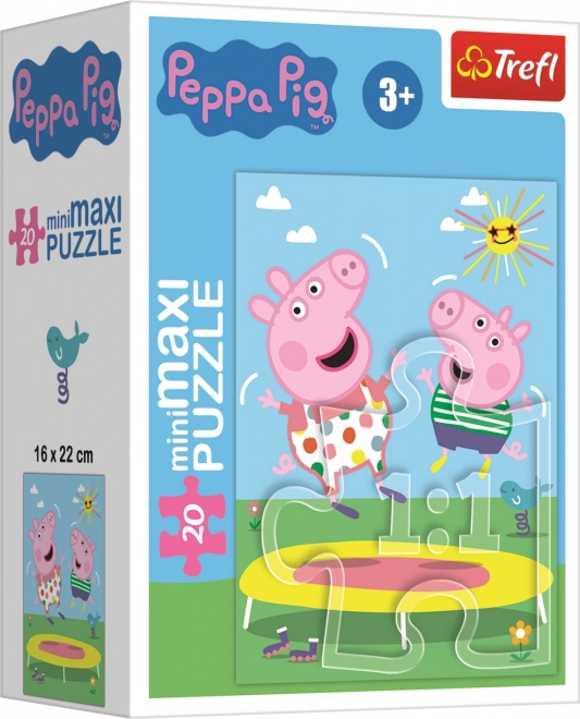 TREFL Puzzle Gurli Gris: På trampolinen 20 brikker