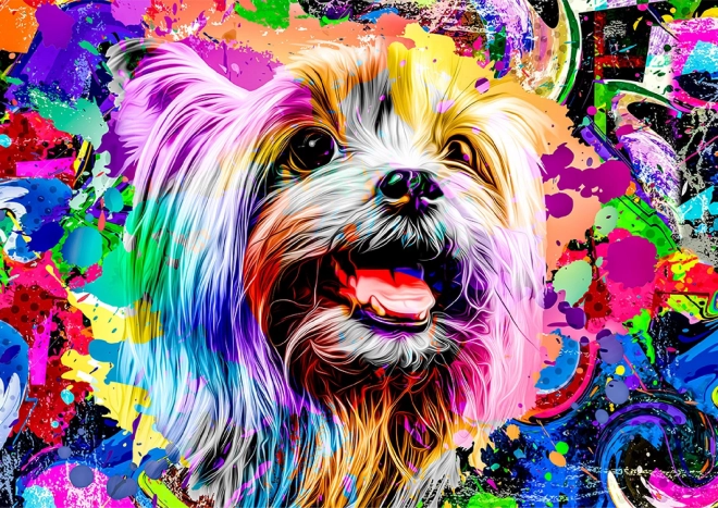 Træ puslespil Pop Art Yorkshire Terrier fra Wooden City