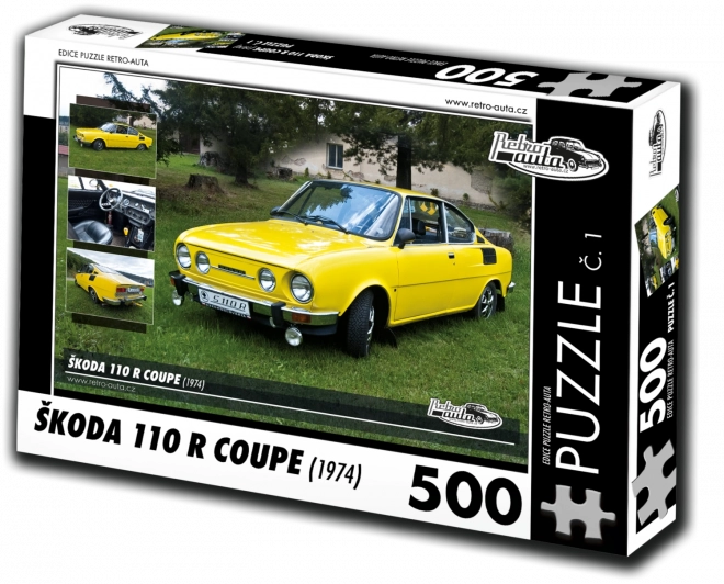 Retroauta puslespil Škoda 110 R Coupé 1974 - 500 brikker