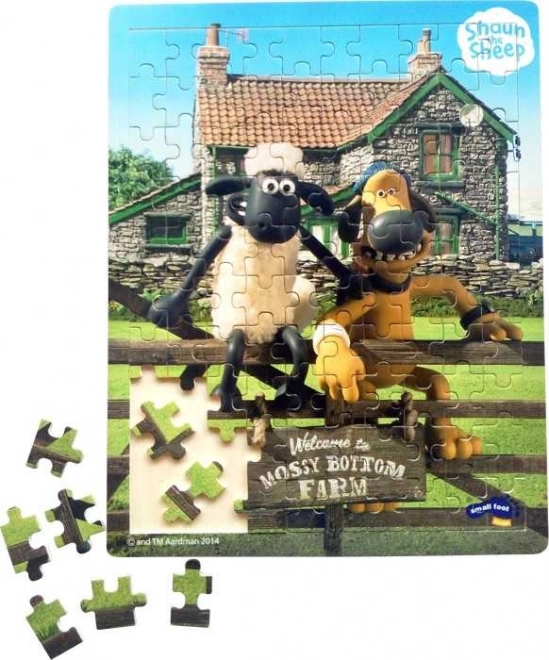 Træpuslespil Small Foot – Fåret Shaun, 100 brikker