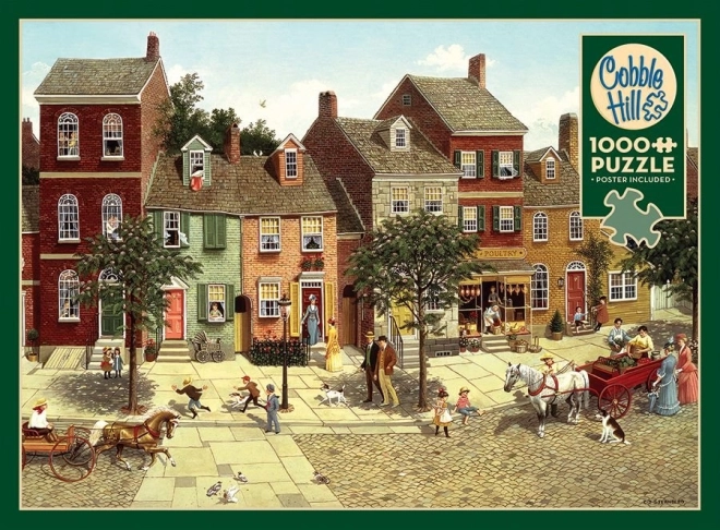 Puzzle COBBLE HILL Svinget på Torvet 1000 brikker