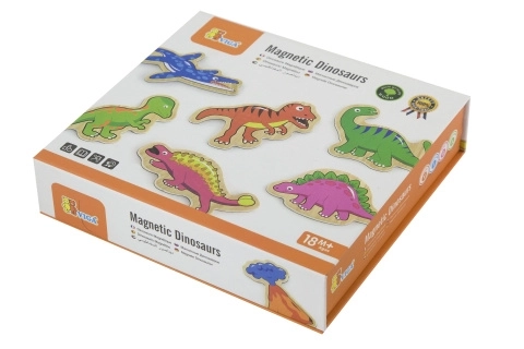 Træmagneter 20 stk - dinosaurer