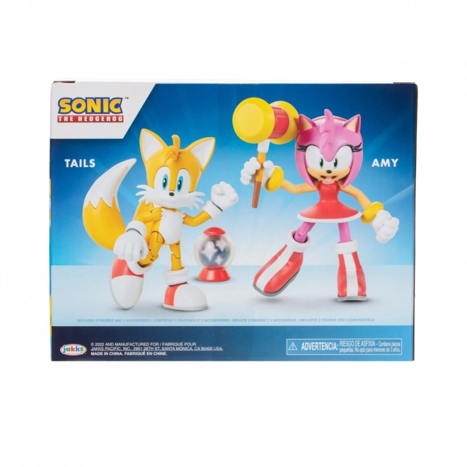 Figurer Sonic 2 stk Amy + Tails 10 cm