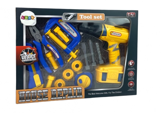 Sæt med boresæt til gør-det-selv-folk med batterier