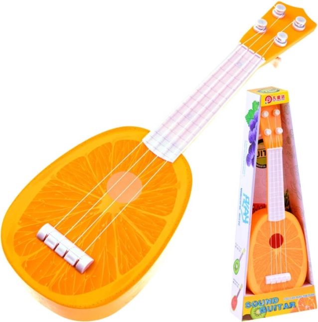 Børne-ukulele – plastguitar 37 cm – Appelsin