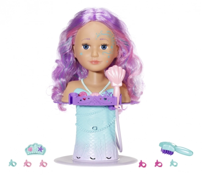 Ældre søster BABY born frisørhoved Havfrue