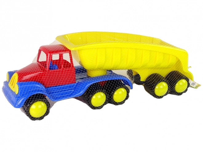 Stor gul lastbil med anhænger 45 cm